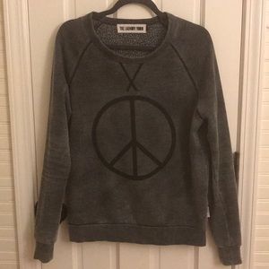 Peace sign crew neck